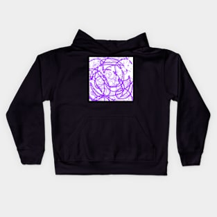 A purple pattern on white Kids Hoodie